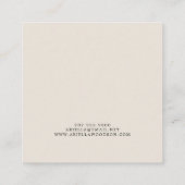 抽象芸術シェイプジュエリーディスプレイカード コーリングカード (裏面)