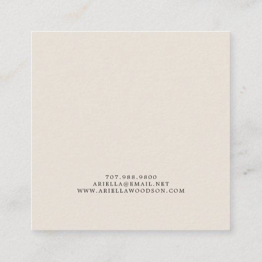 抽象芸術シェイプジュエリーディスプレイカード コーリングカード (裏面)