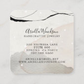 抽象芸術シェイプジュエリーデザイナーシックスクエアブシン スクエア名刺 (裏面)