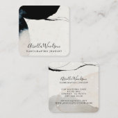 抽象芸術シェイプジュエリーデザイナーシックスクエアブシン スクエア名刺 (正面/裏面)