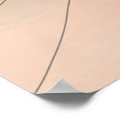 抽象芸術シェイプズボホスタイルリーフデザイン ポスター (角)