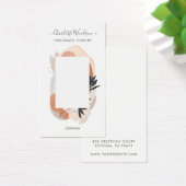 抽象芸術シェイプテラコッタクリームフレームイヤリング (デスク)