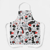 抽象芸術シェイプパターン エプロン (正面)