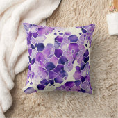抽象芸術シェイプ白と紫の装飾用クッション クッション (ブランケット)