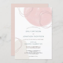 抽象芸術シェイプ線ピンククリームバーチャル結婚ズ