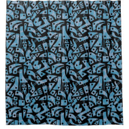 抽象芸術シェイプ180318 – スイミングプール シャワーカーテン