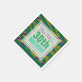 抽象芸術シェイプ30th誕生日紙ナプキンス スタンダードカクテルナプキン (角)