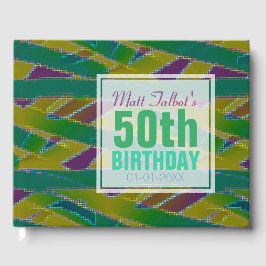 抽象芸術シェイプ50th誕生日ゲストブック ゲストブック
