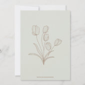 抽象芸術シェイプ&フラワーウェディングパーティー招待状 セーブザデート (裏面)