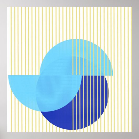 抽象芸術シェイプ ポスター (正面)