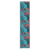 抽象芸術シェイプ、マティススタイル、文字の追加、ショートタグ ショートテーブルランナー (正面)