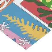 抽象芸術シェイプ、マティススタイル、文字の追加、ショートタグ ショートテーブルランナー (コーナー)