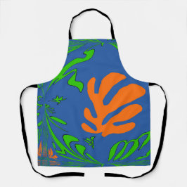 抽象芸術シェイプ、マティススタイル、追加文字、 エプロン