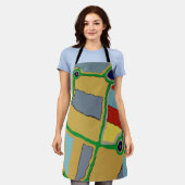 抽象芸術シェイプ、マティススタイル、追加文字、エプロン エプロン (着用した状態)
