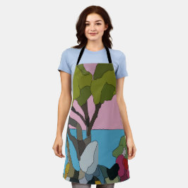 抽象芸術シェイプ、マティススタイル、追加文字、エプロン エプロン