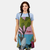 抽象芸術シェイプ、マティススタイル、追加文字、エプロン エプロン (着用した状態)
