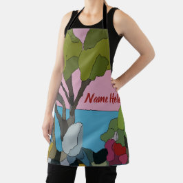 抽象芸術シェイプ、マティススタイル、追加文字、エプロン エプロン