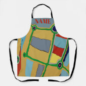 抽象芸術シェイプ、マティススタイル、追加文字、エプロン エプロン (正面)
