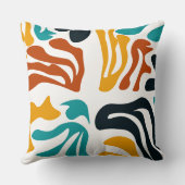 抽象芸術シェイプ – モダンアートパタカラフルーン クッション (裏面)