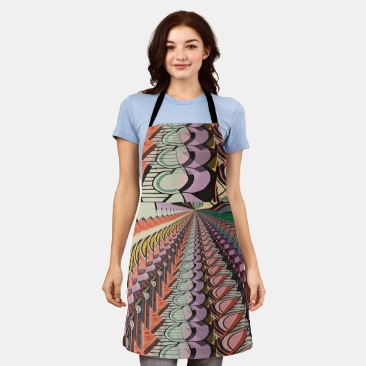 抽象芸術シェイプ、adachshand追加文字、エプロン エプロン (着用した状態)