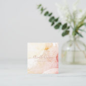 抽象芸術シェイプMake up Artist Water Color スクエア名刺 (スタンド正面)