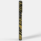 抽象芸術シェブロン金ゴールドと黒パーソナライズされた名 Case-Mate iPhoneケース (裏面 / 右)