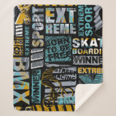 抽象芸術シグランジームレスパターンアーバンスタイルモード シェルパブランケット (正面)