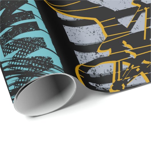 抽象芸術シグランジームレスパターンアーバンスタイルモード ラッピングペーパー (ロールコーナー)