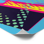 抽象芸術シグランジームレス10代の若者パターン。漫画 ポスター (角)