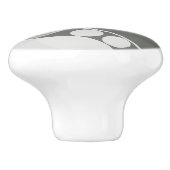 抽象芸術シダの花 – ダークグリーン – 引き出しノブ セラミックノブ (側面)