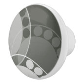 抽象芸術シダの花 – ダークグリーン – 引き出しノブ セラミックノブ (右)