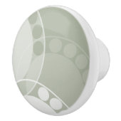 抽象芸術シダの花 – ダークグリーン – 引き出しノブ セラミックノブ (右)