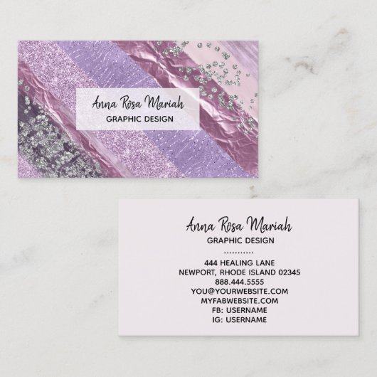 *~*抽象芸術シッガーリークフェミニングリッター 名刺 (正面/裏面)