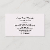 *～*抽象芸術シッガーリークフェミニングリッター 名刺 (裏面)