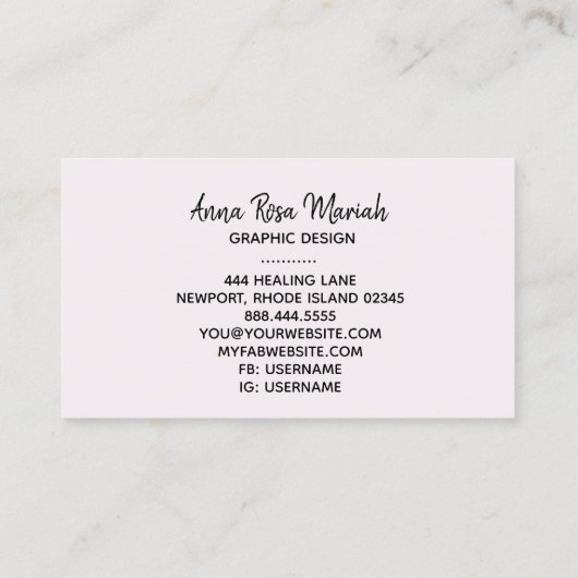 *～*抽象芸術シッガーリークフェミニングリッター 名刺 (裏面)