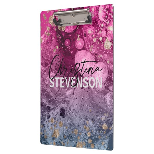 抽象芸術シックモダンラグジュアリーグラムマ絵を描ーブル クリップボード (左)