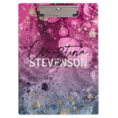 抽象芸術シックモダンラグジュアリーグラムマ絵を描ーブル クリップボード (正面)