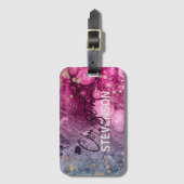 抽象芸術シックモダンラグジュアリーグラムマ絵を描ーブル ラゲッジタグ (正面縦)