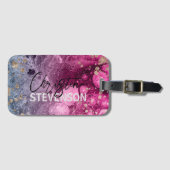 抽象芸術シックモダンラグジュアリーグラムマ絵を描ーブル ラゲッジタグ (正面横)