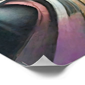 抽象芸術シティ建物懸命パステルスケッチV ポスター (角)