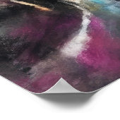 抽象芸術シティ建物懸命パステルスケッチVII ポスター (角)