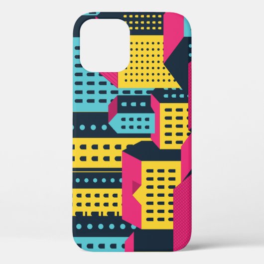 抽象芸術シティ建物景観ヴィンテージ Case-Mate iPhoneケース (裏面)