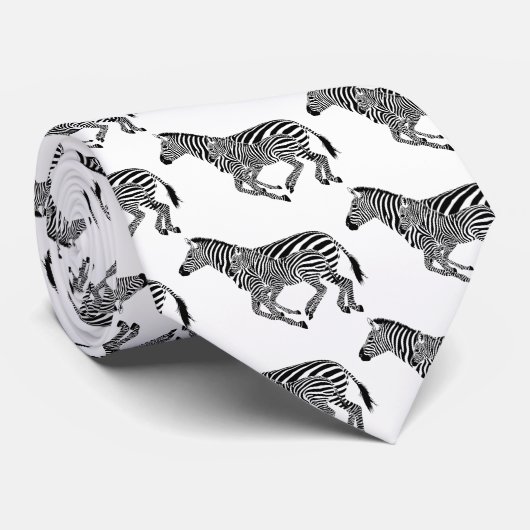 抽象芸術シマウマ母子 ネクタイ