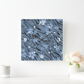 抽象芸術シマウマ スクエア壁時計 (ホーム)