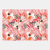 抽象芸術シマウマ ラッピングペーパーシート (正面3)