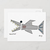 抽象芸術シャーク葉書 ポストカード (正面/裏面)