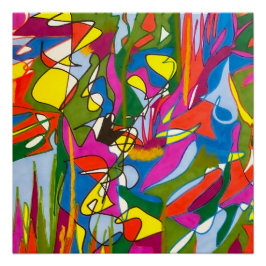 抽象芸術シャーパイアート「ジャズの特徴」光沢ポスター ポスター