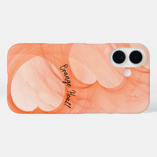 抽象芸術シルキーシェードオブオレンジハートカスタム Case-Mate iPhoneケース (裏面 (横))