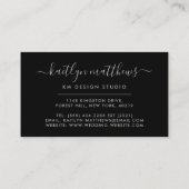 抽象芸術シルバーサークルMonongram名刺 名刺 (裏面)