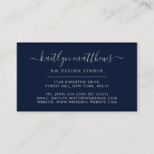 抽象芸術シルバーサークルMonongram名刺 名刺 (裏面)